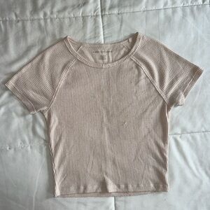 AE Light Pink Waffle  Baby Tee